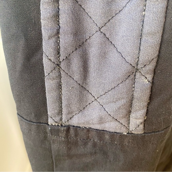 French Connection FC Jeans Faux-Fur Hood Quilted Parka Coat Black/Charcoal, US 6 - Picture 6 of 11